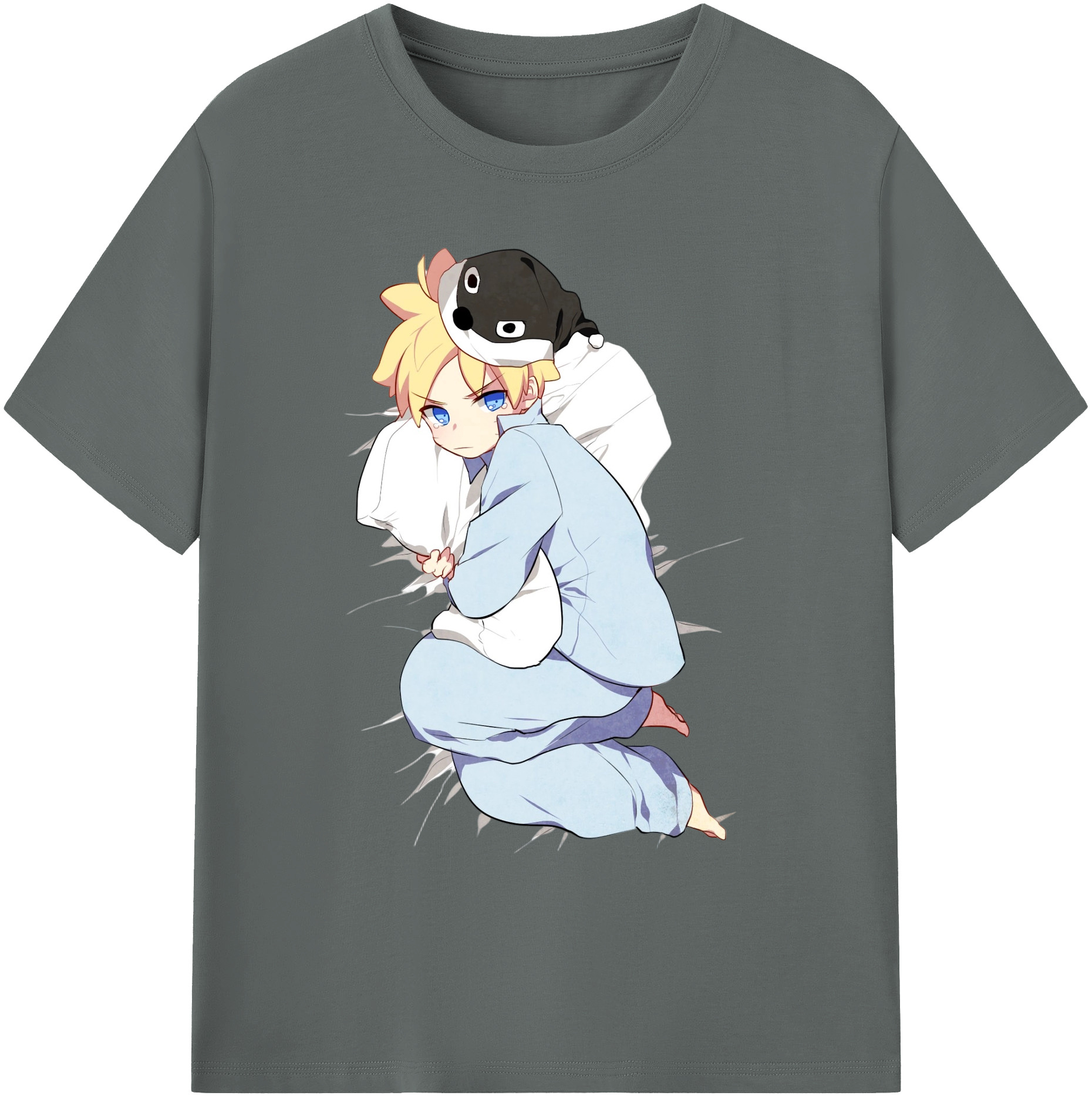 （画像用） NARUTO -ナルト- うずまき ナルト Uzumaki Naruto 綿100％ メンズ半袖Tシャツ｜肌触りやわらか＆通気性